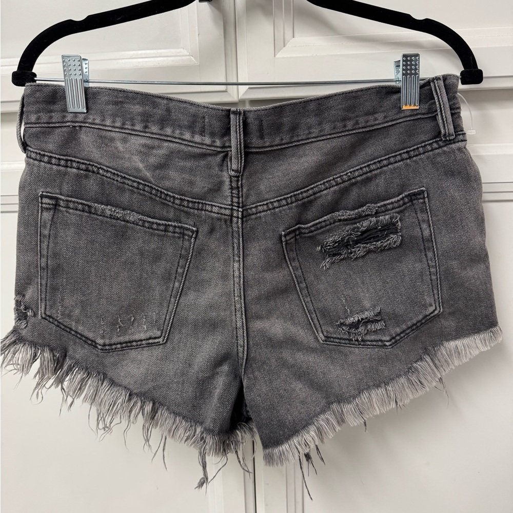 Free People Gray Denim Shorts - Picture 2 of 7
